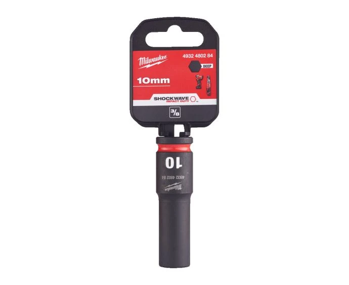 Milwaukee 4932480284 Shockwave Impact Duty Impact Socket Deep 10mm 3/8"