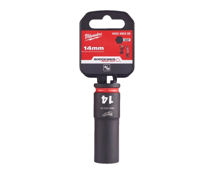 Milwaukee 4932480288 Shockwave Impact Duty Impact Socket Deep 14mm 3/8"