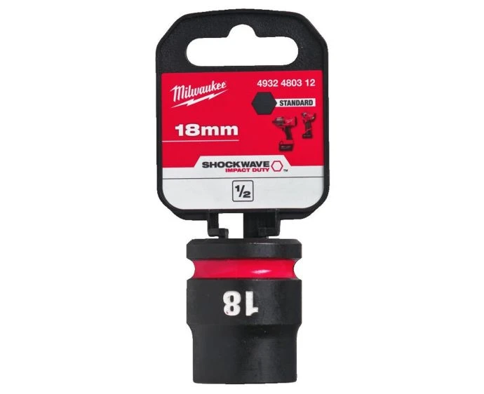 Milwaukee 4932480312 Shockwave Impact Duty Impact Socket 18 mm 1/2"
