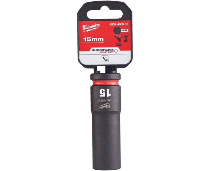 Milwaukee 4932480333 Shockwave Impact Duty Impact Socket 15 mm 1/2"