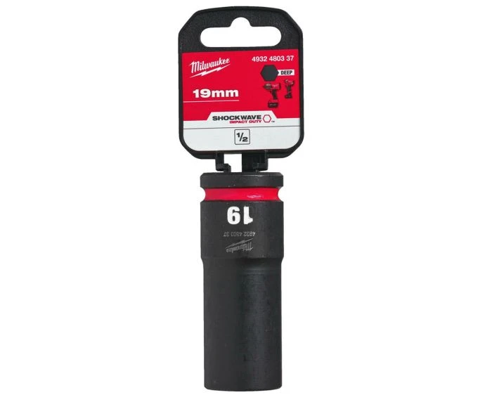 Milwaukee 4932480337 Shockwave Impact Duty Impact Socket Deep 19 mm 1/2"