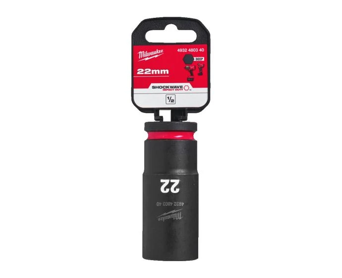 Milwaukee 4932480340 Shockwave Impact Duty Impact Sockets 22 mm 1/2"