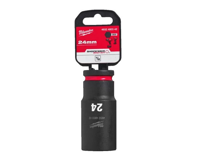 Milwaukee 4932480342 Shockwave Impact Duty Impact Sockets 24 mm 1/2"