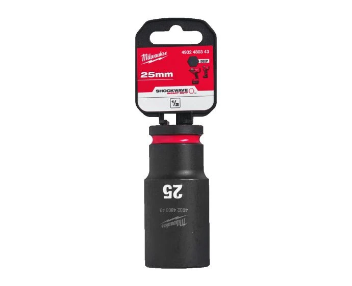 Milwaukee 4932480343 Shockwave Impact Duty Impact Sockets 25 mm 1/2"