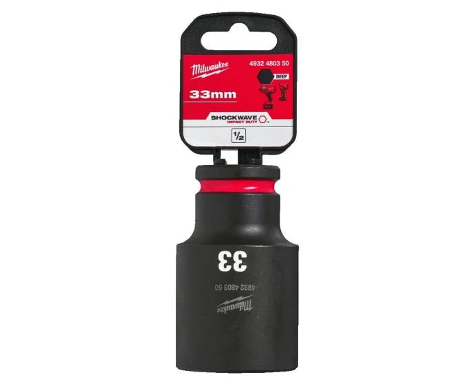 Milwaukee 4932480350 Shockwave Impact Duty Impact Socket Deep 33mm 1/2"
