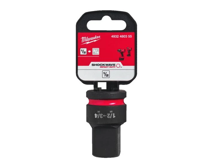 Milwaukee 4932480355 1/2" Impact Socket Reducer Adaptor From 1/2" to 3/4"