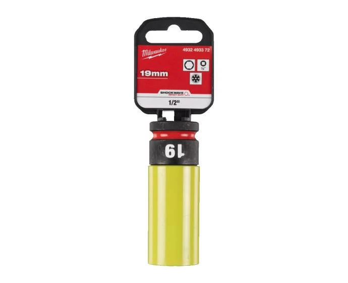 Milwaukee 4932493372 1/2″ Shockwave Impact Duty Automotive Impact Hex Socket 19mm
