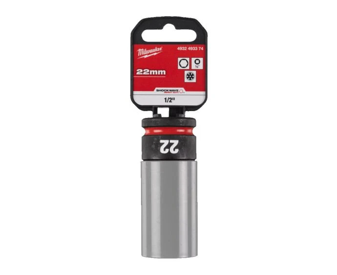 Milwaukee 4932493374 1/2″ Shockwave Impact Duty Automotive Impact Hex Socket 22mm