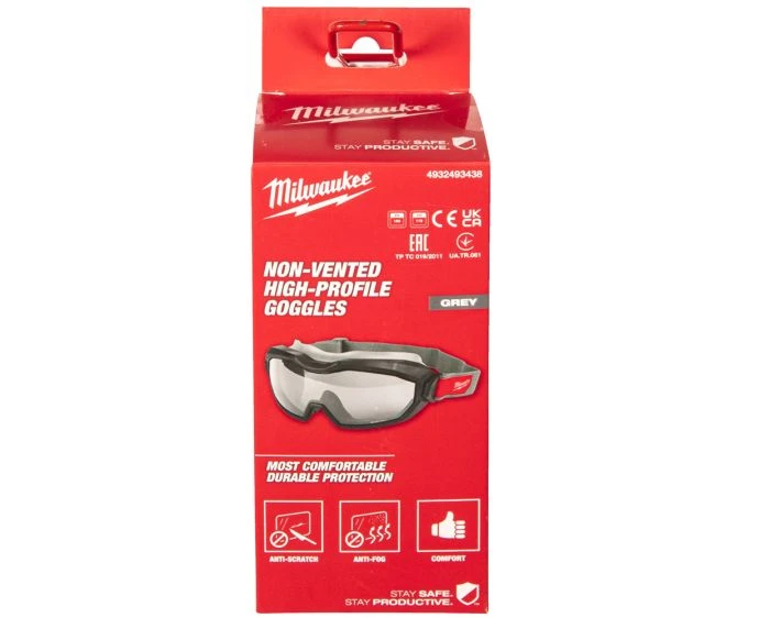 Milwaukee 4932493435 High Profile Goggle Vented Clear