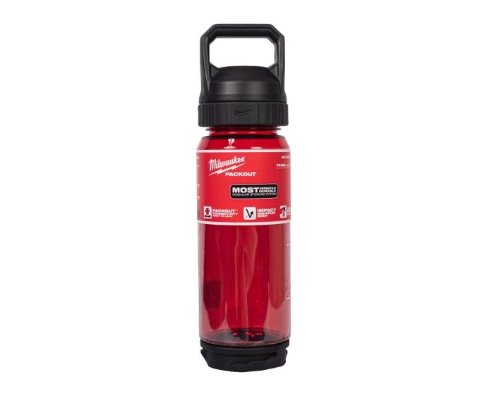Milwaukee 4932498636 Packout 740 ml Plastic Bottle Chug Lid Red