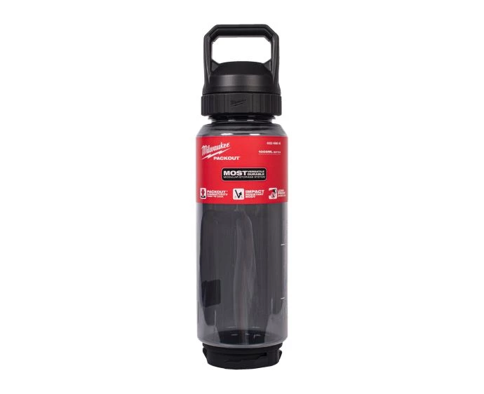 Milwaukee 4932498640 Packout 1005ml Plastic Bottle Chug Lid Black