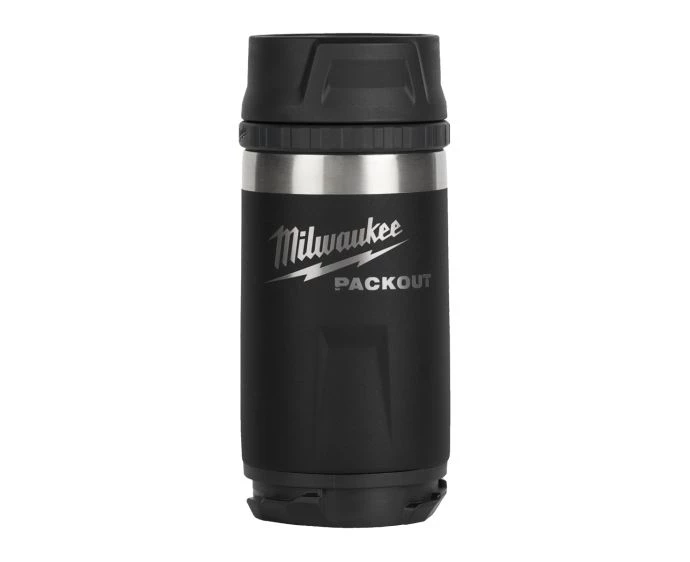 Milwaukee 4932498978 Black PACKOUT 355ml Bottle Tumbler With Sip Lid