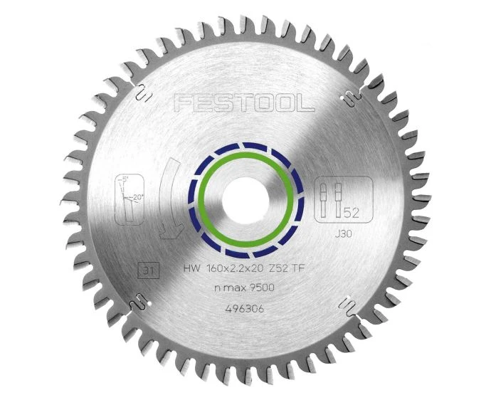  Festool 496306 52T Aluminium/Plastics Plunge Saw Blade 160mm x 20mm