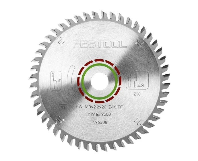 Festool 496308 160mm 48T Laminate/Mineral Material Blade for Plunge Saws