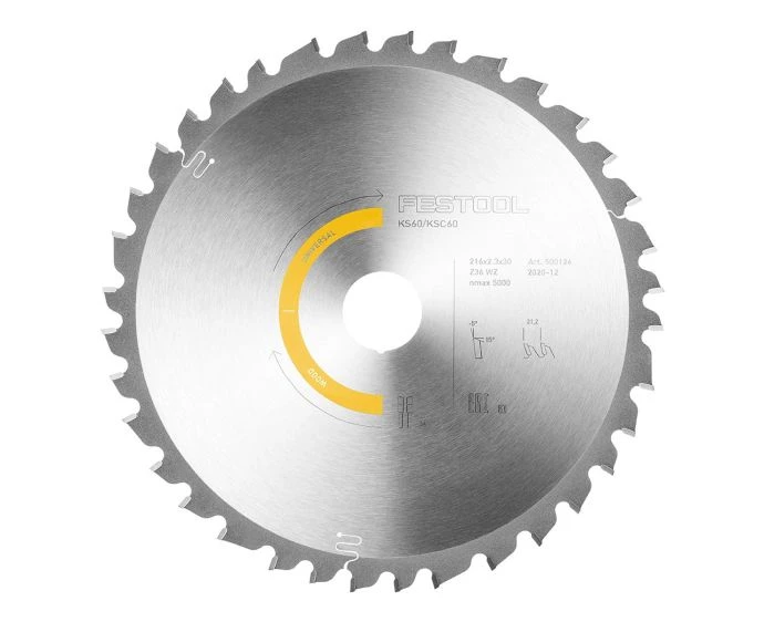 Festool 500124 Universal HW Wood Saw Blade 216mm x 30mm 36T