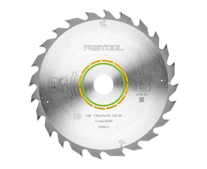 Festool 500647 Wood Standard Circular Saw Blade 230mm x 30mm 24T