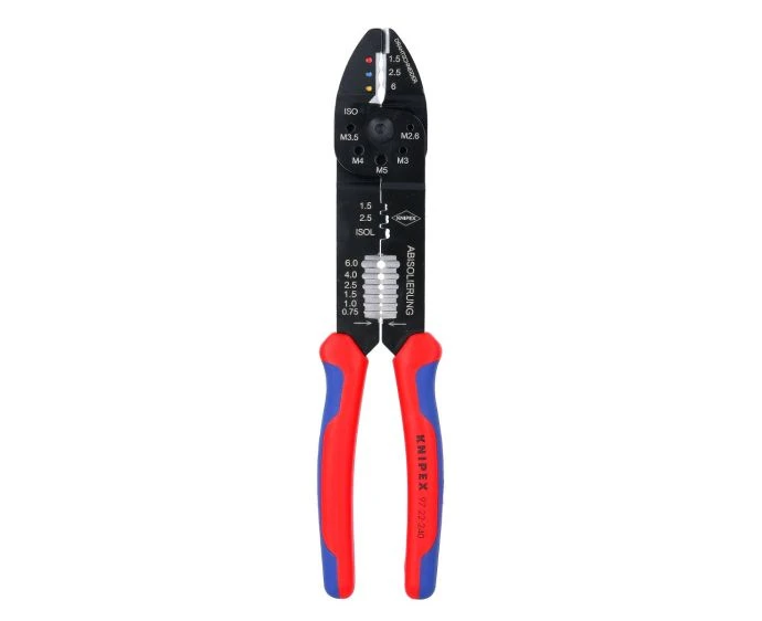 KNIPEX 97 22 240 Black Lacquered Crimping Pliers With Multi-component Handles 240 mm