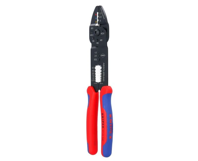 KNIPEX 97 22 240 Black Lacquered Crimping Pliers With Multi-component Handles 240 mm