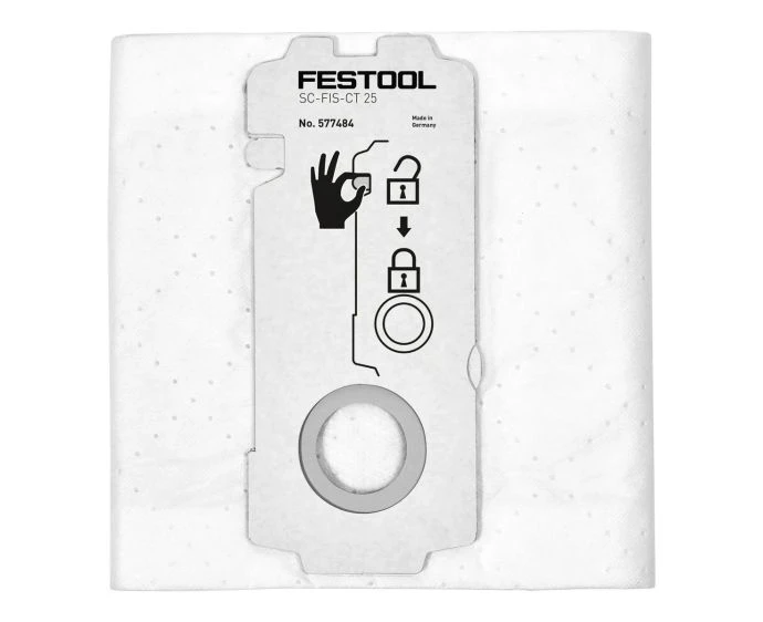 Festool 577484 CT 25 Selfclean Filter Bags Pack of 5 