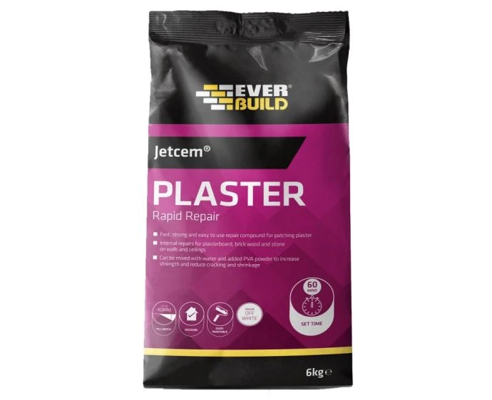 Everbuild 620437 6kg JetCem Plaster Rapid Repair Patching