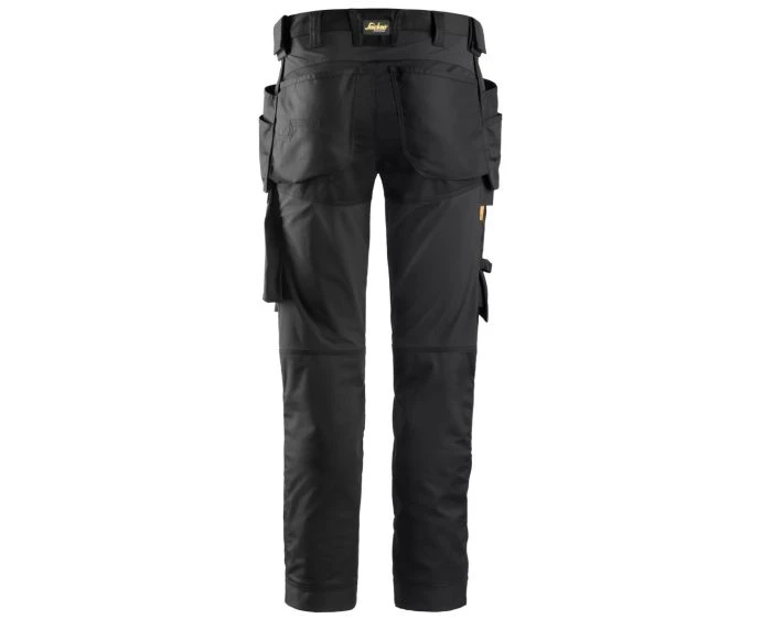 Snickers 6241 AllroundWork Stretch Trousers Holster Pockets Black Size 100 (W35" L30")