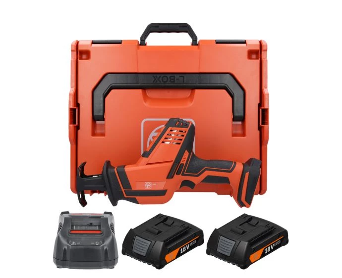 Fein ASAS 18-21 K AS 18V Cordless Reciprocating Saw With 2 x 2Ah Batteries, Charger & Case
