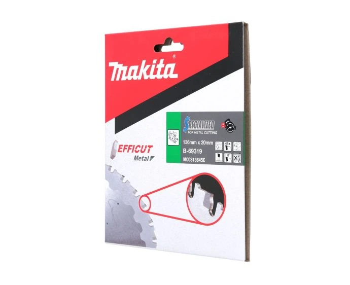 Makita B-69319 Efficut TCT Metal Cutting Circular Saw Blade 136mm x 20mm x 40T