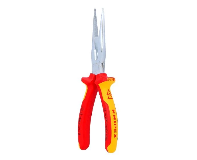 Knipex VDE Long Snipe Nose Side Cutting Pliers 200mm | 26 16 200 SB