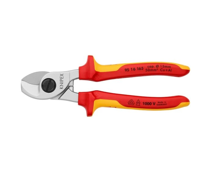 Knipex 95 16 165 SB Professional VDE Insulated Chrome-Plated Electrician Cable Shears Cutters 165mm