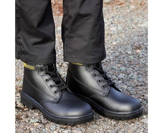 Apache AP300 Black 6 Eye Safety Boot S3 SRA - Size 10