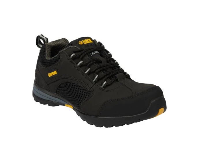 Apache AP318SM Black leather/mesh Safety Trainer, Size- 7
