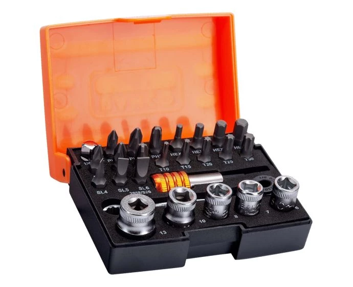 Bahco BAH2058S26 2058/S26 1/4" Ratchet Socket Bit Set 26 Piece