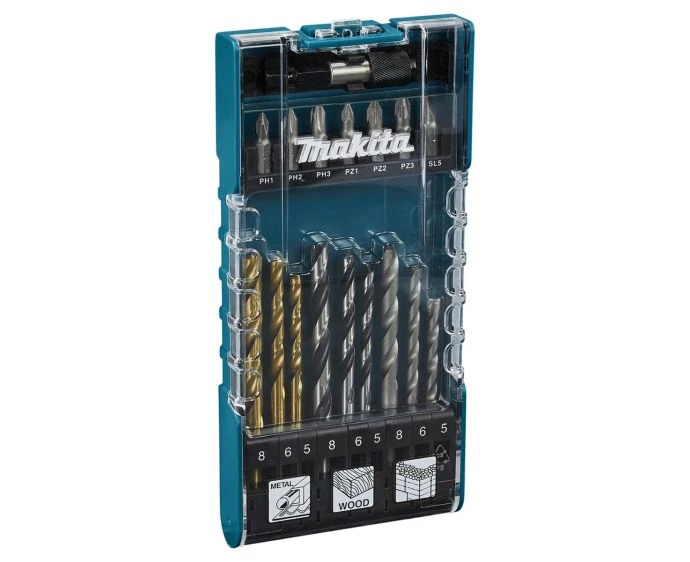 Makita D-74887 Drill and Screw Bit Set - 17 Pieces