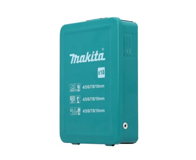 Makita D-47173 Mixed Drill Bit Set in Metal Box 18 Piece