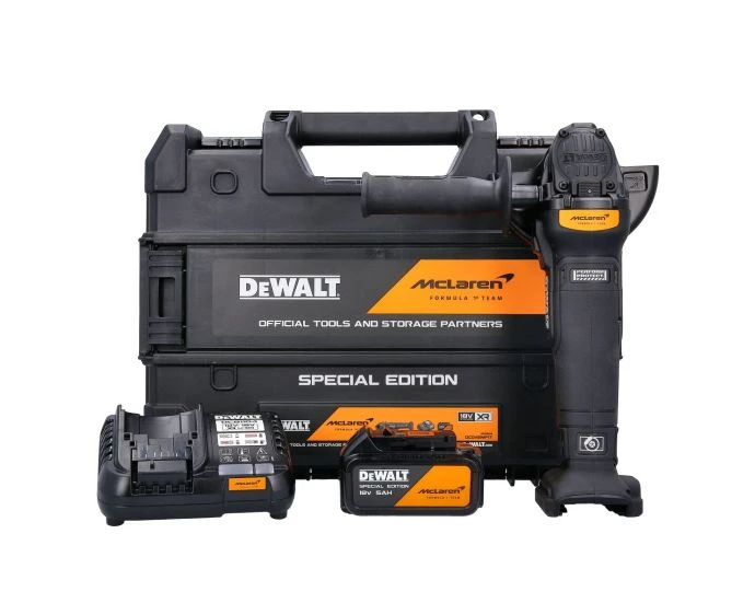 DeWalt x McLaren F1 DCG45MP1T 18V Cordless Brushless 115mm Angle Grinder With 1 x 5Ah Battery & Charger & Case