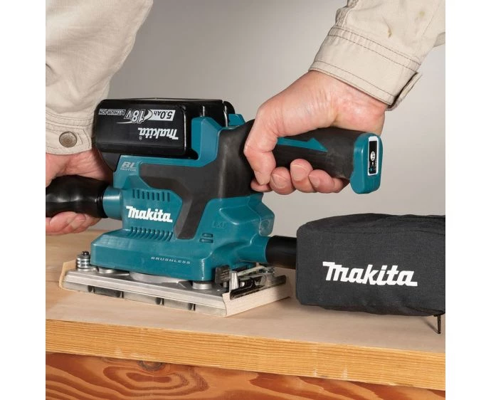 Makita DBO382Z 18V LXT Cordless Brushless Finishing Sander 93x185mm 200W Bare Unit