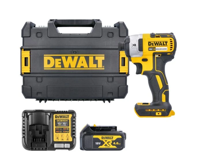 DeWalt DCF887M1 KIT 18V XR Cordless Brushless Impact Driver With 1 x 4.0Ah Battery, Charger & Case