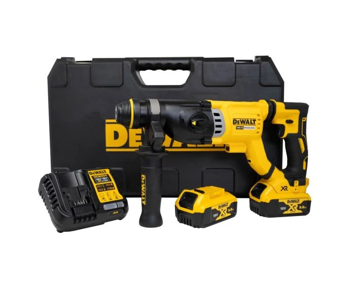 DeWalt DCH263P2-GB 18V Cordless Brushless SDS Plus Hammer Drill with 2 x 5ah Batteries & Charger & Case