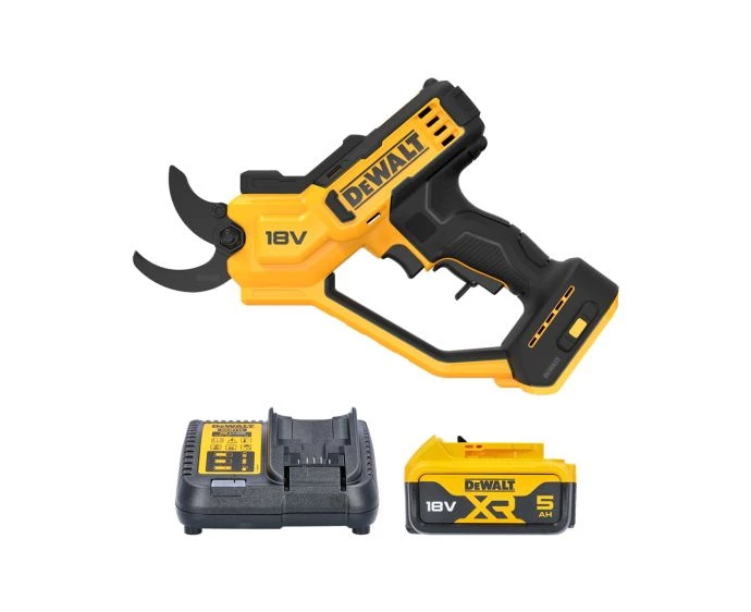 DeWalt DCMPP568P1 18V XR Cordless 38mm Pruner With 1 x 5.0Ah Battery & Charger