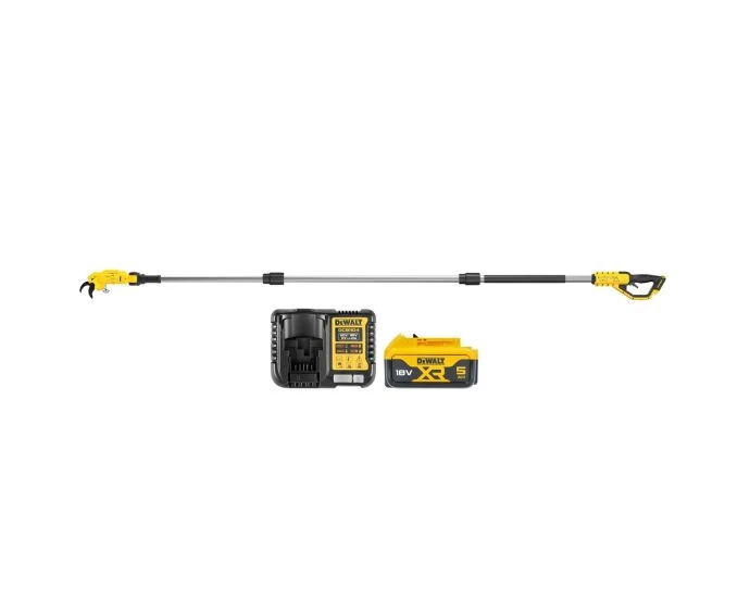 DeWalt DCMPP569P1 18V XR Cordless Pole Pruner With 1 x 5Ah Battery and Charger