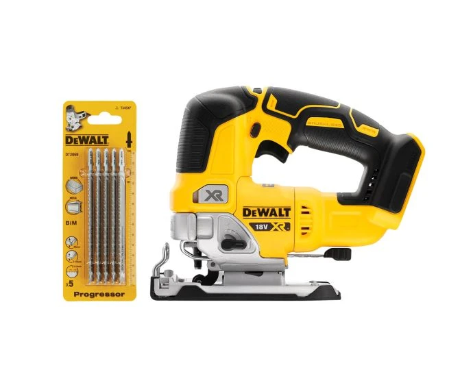 DeWalt DCS334N 18V XR Brushless Cordless Top Handle Jigsaw Kit + 5pc Bi ...