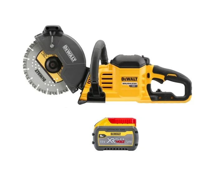 DeWalt DCS691 54V XR Cordless FLEXVOLT 230MM Cut Off Saw with 1 x 9Ah Battery