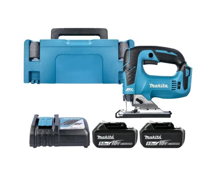 Makita DJV182RTJ 18V LXT Cordless Brushless Jigsaw With 2 x 5Ah Batteries, Charger & Case