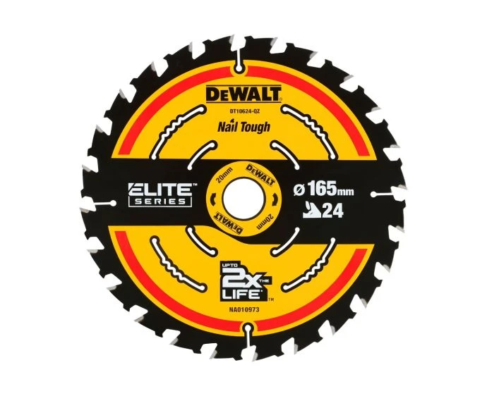 DeWalt DT10624-QZ Extreme Saw Blade - 165mm x 20mm x 24 Teeth