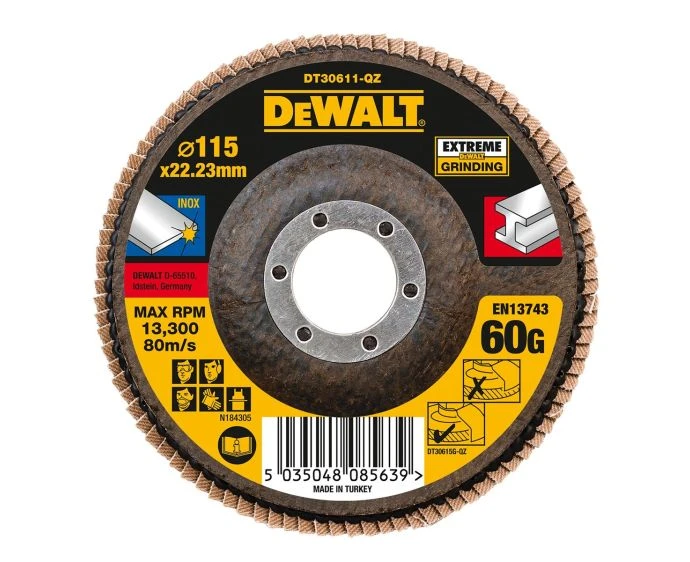 DeWalt DT30611-QZ Extreme Flap Disc 115 X 22.2Mm 60G