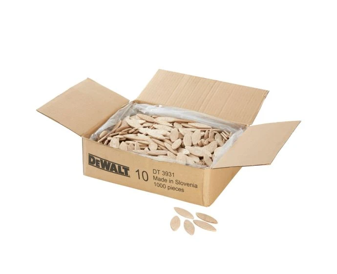 DeWalt DT3931-QZ Size 10 Wooden Jointing Biscuits for Biscuit Joiners - 1000 Pieces