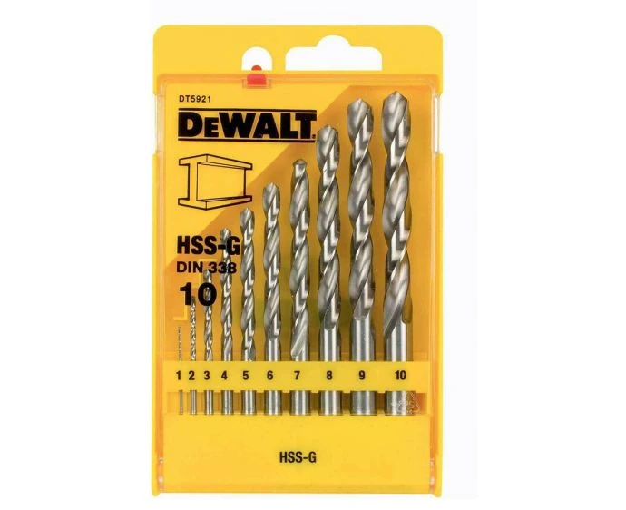 DeWalt DT5921-QZ  HSS-G Jobber Drill Bit 10 Piece