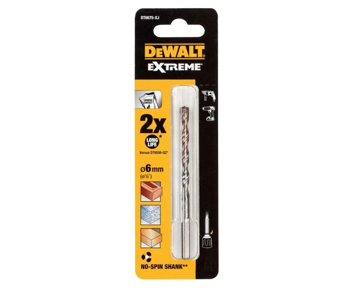DeWalt DT6675-XJ Extreme 6mm x 100mm Masonry Drill Bit