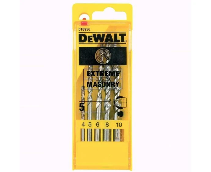 DeWalt DT6956 Extreme Masonry Drill Bit Set 5 Piece 4mm - 10mm