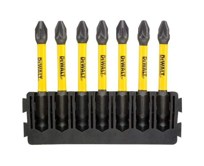 DeWalt DT70821-QZ 7 Piece Extreme FLEXTORQ PZ2 TOUGHCASE 57mm Screwdriver Bit Bar Set